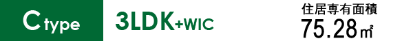 Ctype 3LDK+WIC 75.28㎡